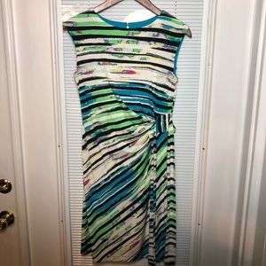 Mid length fitted stretch dress size 6 Dress Barn